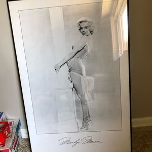 Marilyn Monroe picture . Hangs from wall